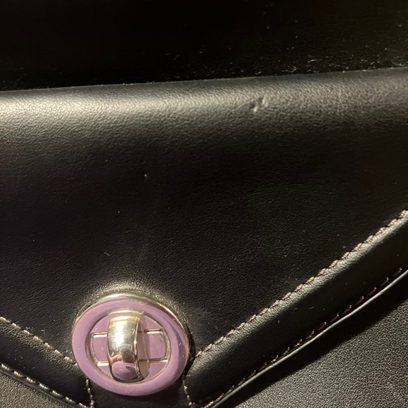 NWOT David Jones Paris Black Crossbody Purse/Clutch With Hand Strap/Pockets - Picture 12 of 12